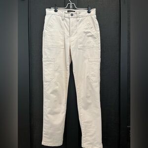 Banana Republic modified cargopants, ivory, color, size 6
